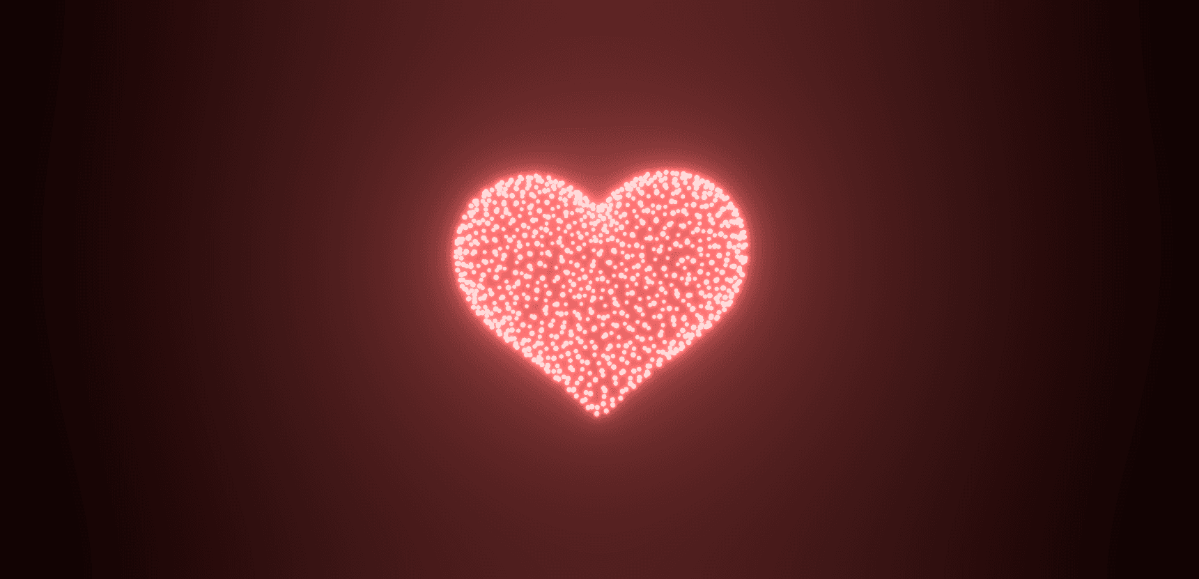 Pink heart formation in the shared show design preview